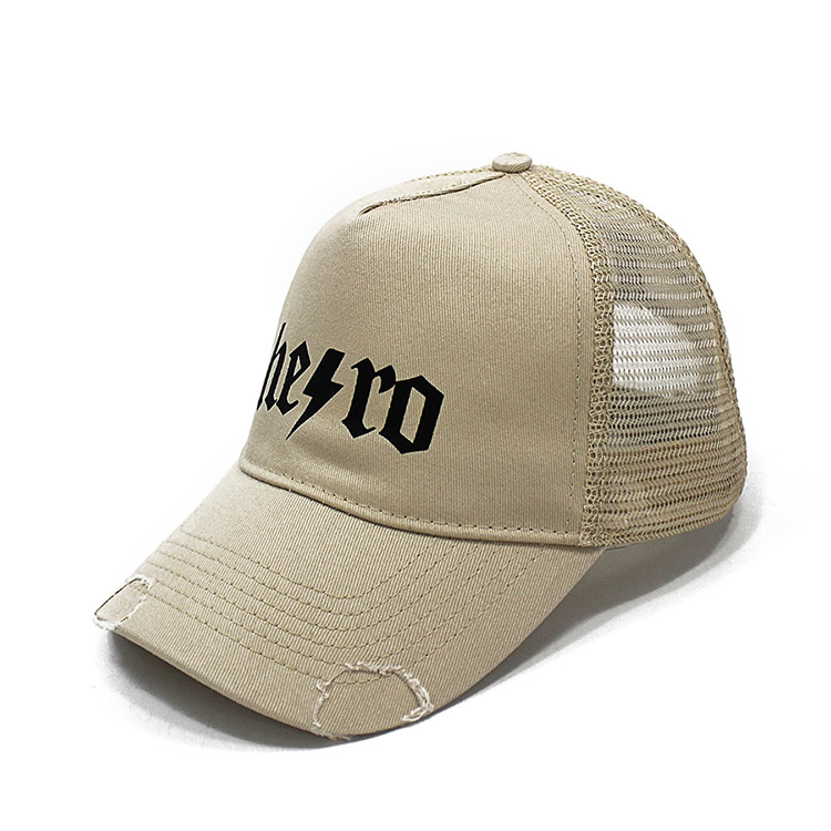 棒球做舊洗水網(wǎng)帽定制