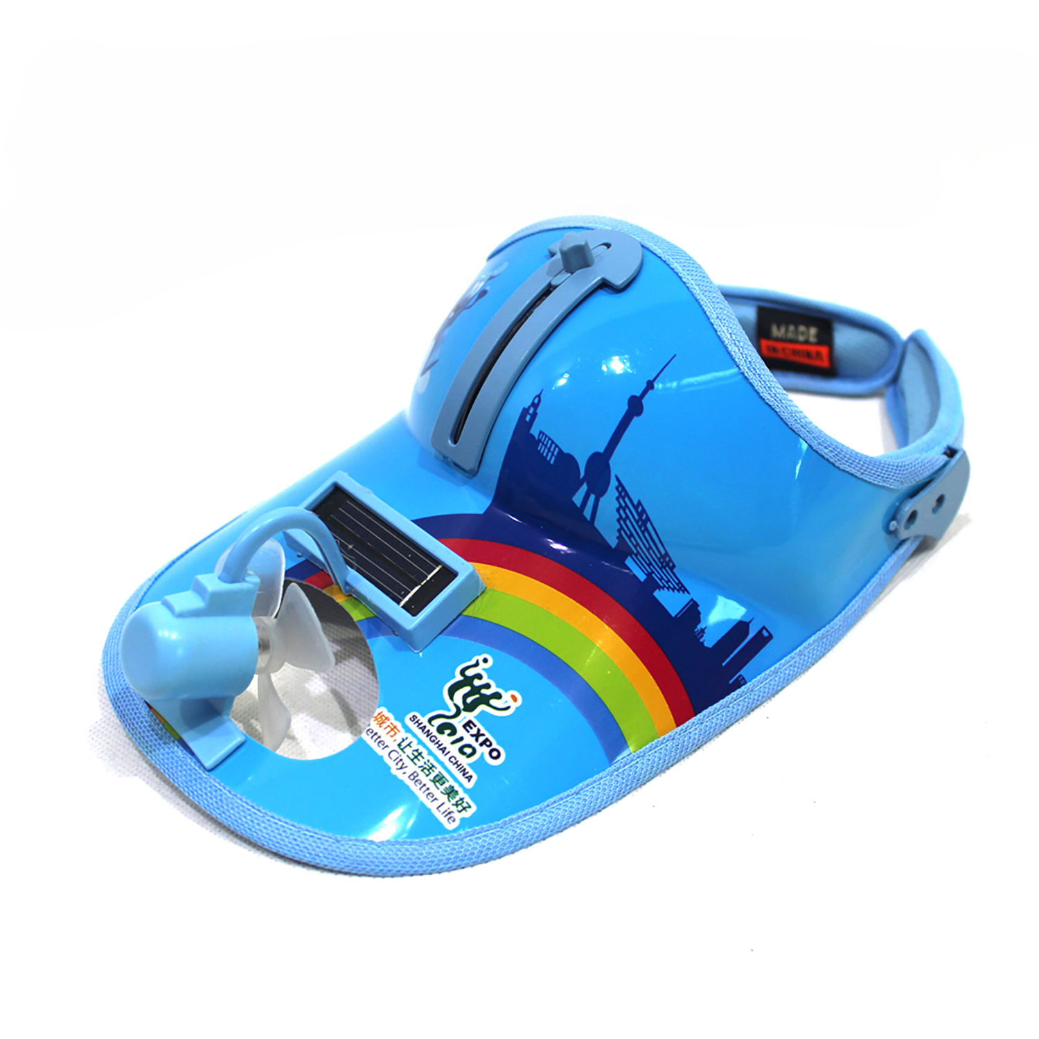 夏季風(fēng)扇膠片帽批發(fā)定制