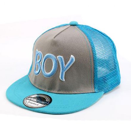 字母繡平沿網(wǎng)帽定制