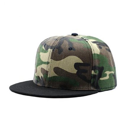 軍迷迷彩平沿帽定制