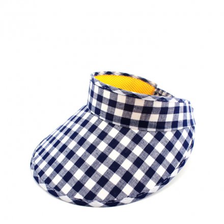 格子布純棉太陽帽定制