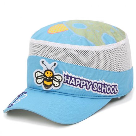 小蜜蜂刺繡卡通平頂帽定制