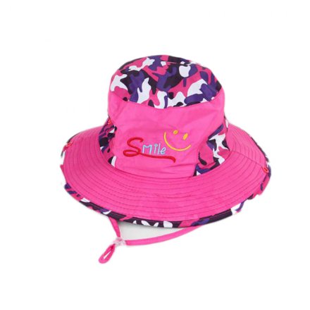繡花防曬親子盆帽定制