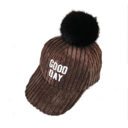 燈芯絨字母刺繡棒球帽定制