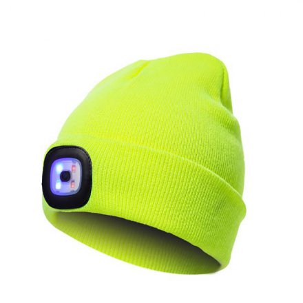 歐美熱銷帶燈針織功能帽定制