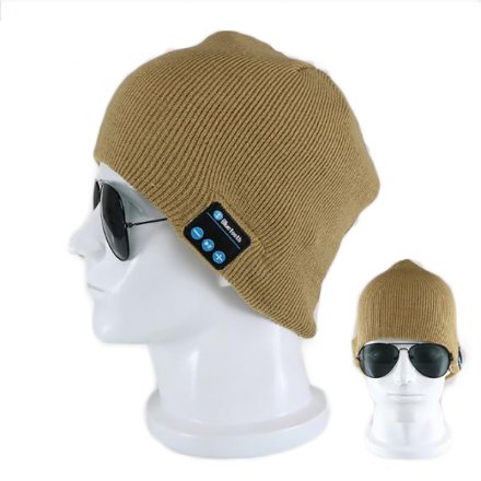 腈綸提花藍(lán)牙針織帽定制