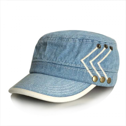 純棉牛仔鉚釘洗水帽定制