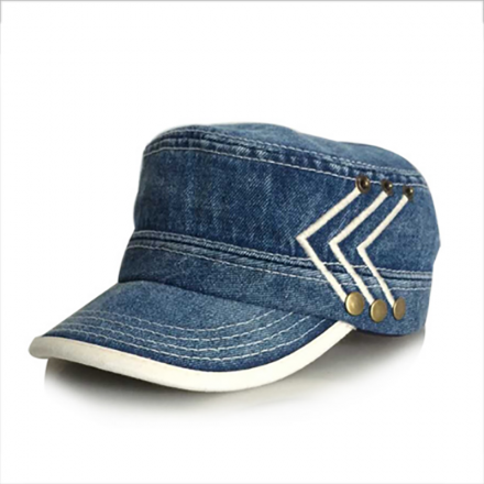 純棉牛仔鉚釘洗水帽定制