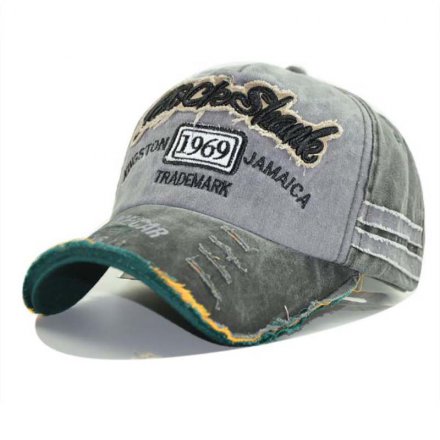 純棉磨邊套色洗水帽定制